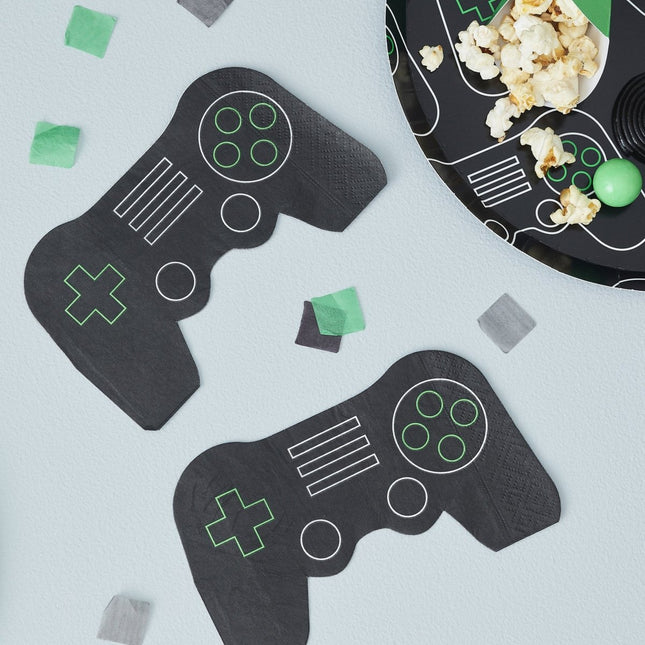 Gaming Party Servetten 16cm 16st van Ginger Ray koop je bij Partywinkel