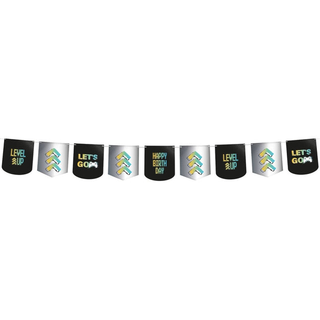 Gaming Party Slinger Happy Birthday 1,6m van Folat koop je bij Partywinkel