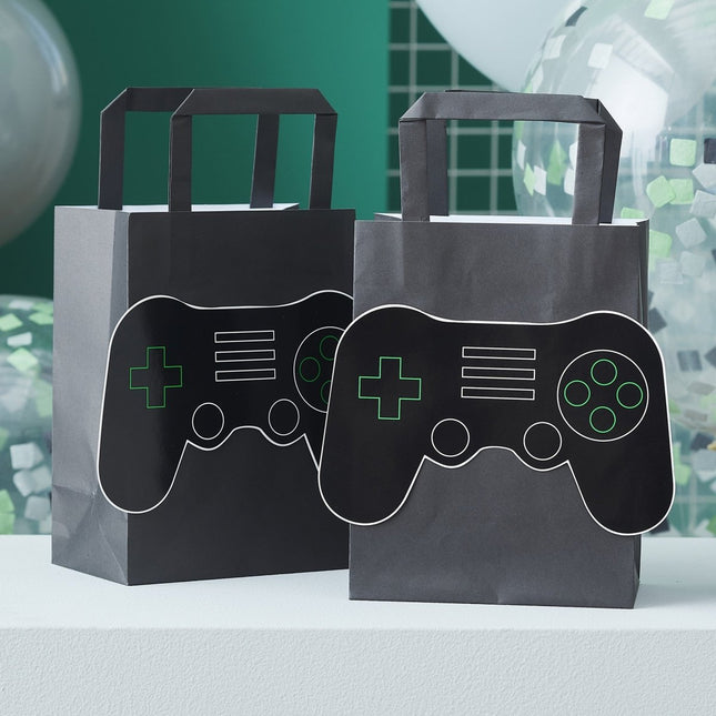 Gaming Party Uitdeeltasjes 20cm 5st van Ginger Ray koop je bij Partywinkel