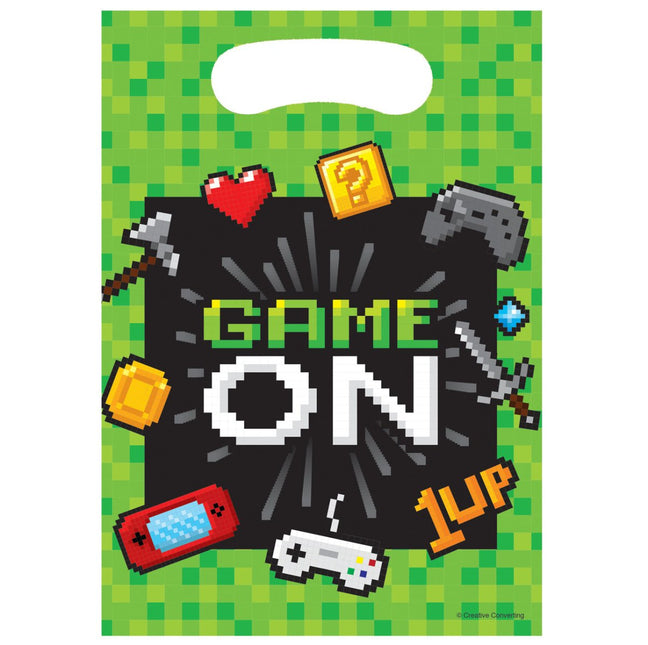 Gaming Party Uitdeelzakjes 23cm 8st van Creative Converting koop je bij Partywinkel