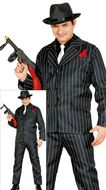 Gangster Kostuum Donkerblauw Heren van Fiestas Guirca koop je bij Partywinkel