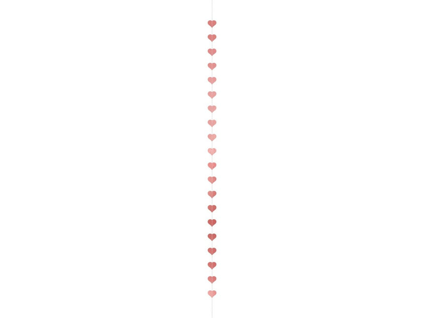Hartjes Slinger Rose Goud 3,5m van Partydeco koop je bij Partywinkel