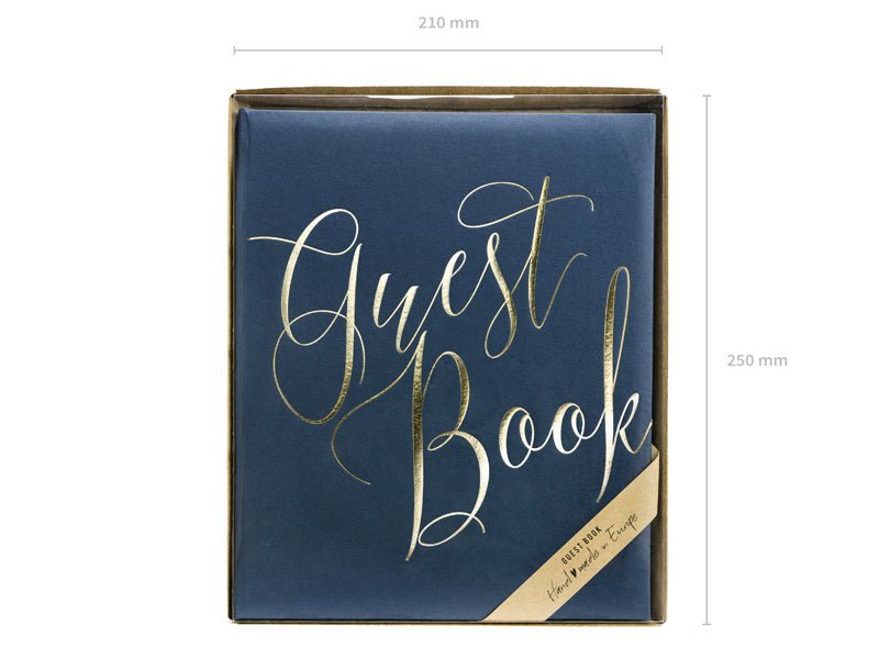 Gastenboek Blauw 24,5cm van Partydeco koop je bij Partywinkel