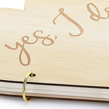 Gastenboek Hart Yes I Do Hout van Partydeco koop je bij Partywinkel