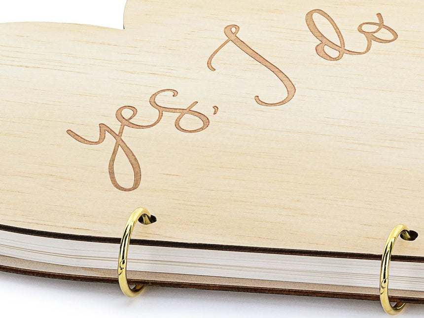 Gastenboek Hart Yes I Do Hout van Partydeco koop je bij Partywinkel