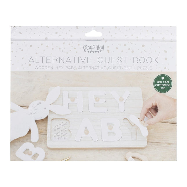 Gastenboek Hey Baby Puzzel 12,2cm van Ginger Ray koop je bij Partywinkel