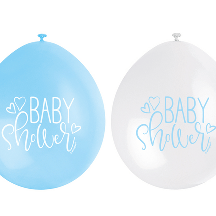 Geboorte Ballonnen Baby Shower Blauw 25cm 10st van Unique koop je bij Partywinkel