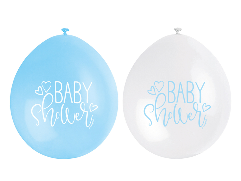 Geboorte Ballonnen Baby Shower Blauw 25cm 10st van Unique koop je bij Partywinkel