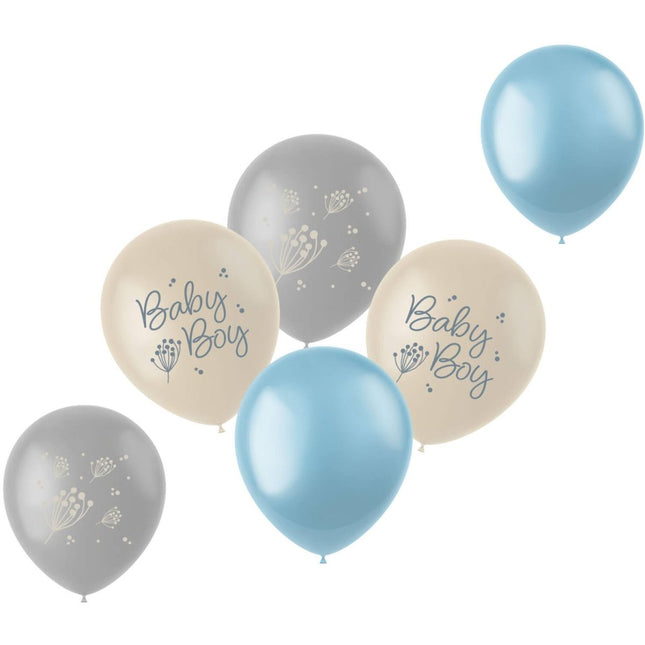 Geboorte Ballonnen Babyboy 33cm 6st van Folat koop je bij Partywinkel