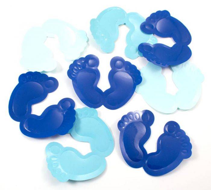 Geboorte Confetti Jongen Voetjes XL 8,5cm van Folat koop je bij Partywinkel