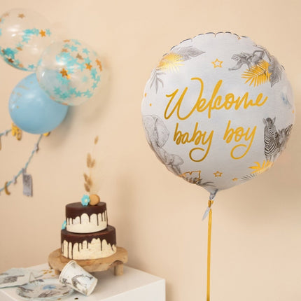Geboorte Helium Ballon Safari Leeg 45cm van Haza Witbaard koop je bij Partywinkel