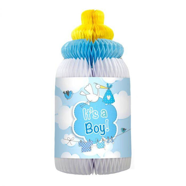 Geboorte Honeycomb Jongen Babyfles 33cm van Folat koop je bij Partywinkel
