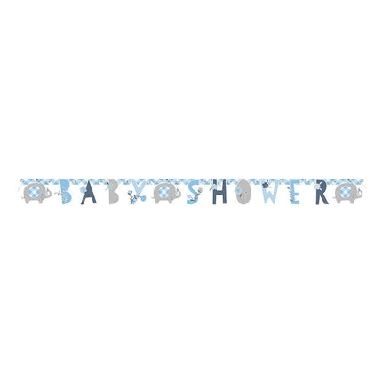 Geboorte Letterslinger Baby Shower Blauw 1,65m van Unique koop je bij Partywinkel
