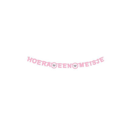 Geboorte Letterslinger Hoera Een Meisje 1,85m van Haza Witbaard koop je bij Partywinkel