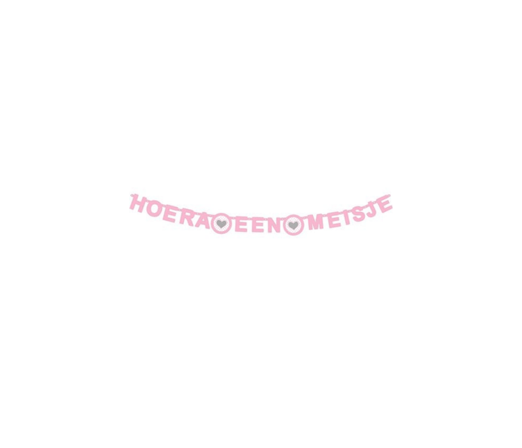 Geboorte Letterslinger Hoera Een Meisje 1,85m van Haza Witbaard koop je bij Partywinkel