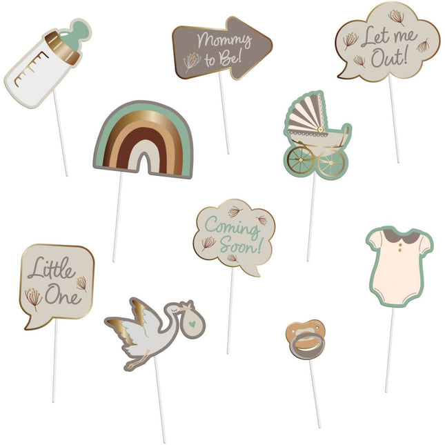 Geboorte Photobooth Props Little One 10st van Folat koop je bij Partywinkel