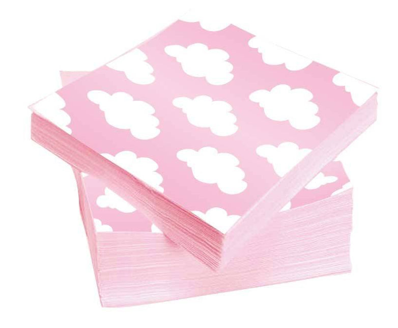 Geboorte Servetten Meisje 33cm 20st van Haza Witbaard koop je bij Partywinkel