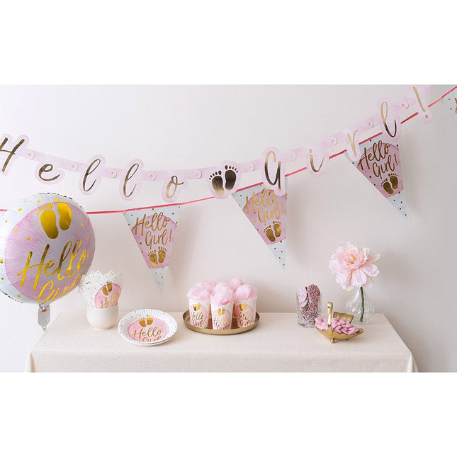 Geboorte Slinger Hello Girl! 6m van Boland koop je bij Partywinkel