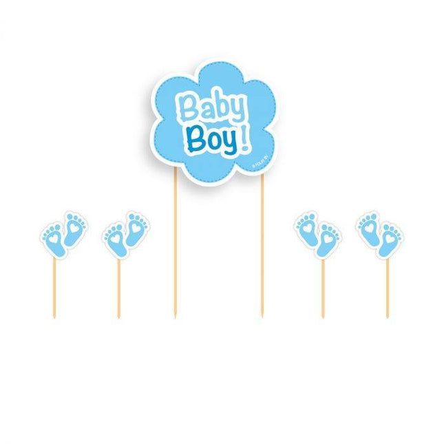 Geboorte Taarttopper Set Jongen 5 delig van Folat koop je bij Partywinkel
