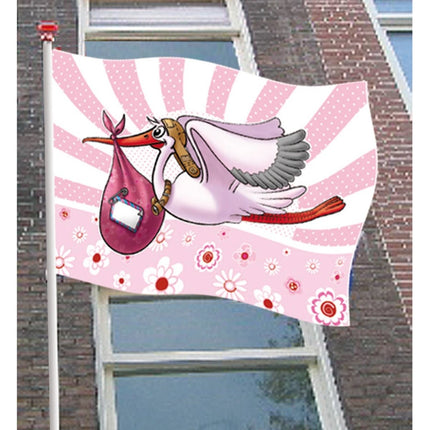 Geboortevlag Meisje 90cm van Folat koop je bij Partywinkel