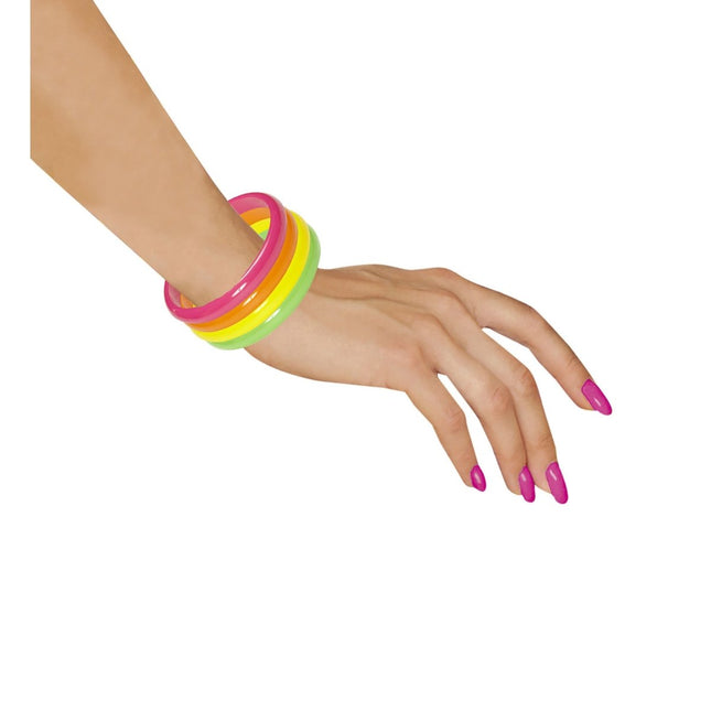 Gekleurde Armband 4 delig van Widmann koop je bij Partywinkel