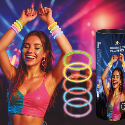Gekleurde Armband Glow In The Dark 50st van Fiestas Guirca koop je bij Partywinkel