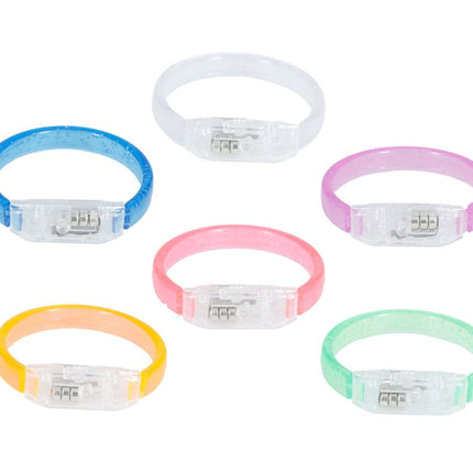 Gekleurde Armband Glow In The Dark 8cm 4st van Fiestas Guirca koop je bij Partywinkel
