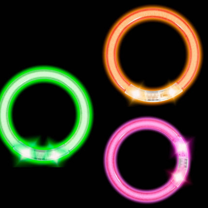 Gekleurde Armband Glow In The Dark 8cm 4st van Fiestas Guirca koop je bij Partywinkel