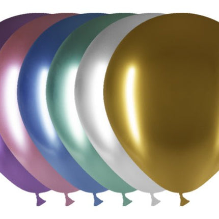 Gekleurde Ballonnen Chroom 30cm 10st van Balloonia koop je bij Partywinkel
