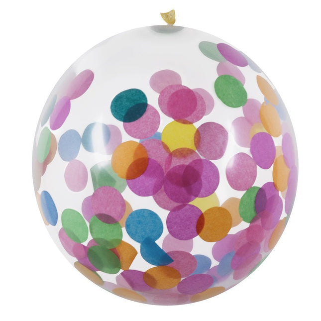 Gekleurde Ballonnen Confetti 30cm 5st van Boland koop je bij Partywinkel