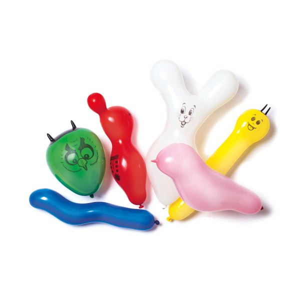 Gekleurde Ballonnen Dieren Figuren 6st van Riethmueller koop je bij Partywinkel