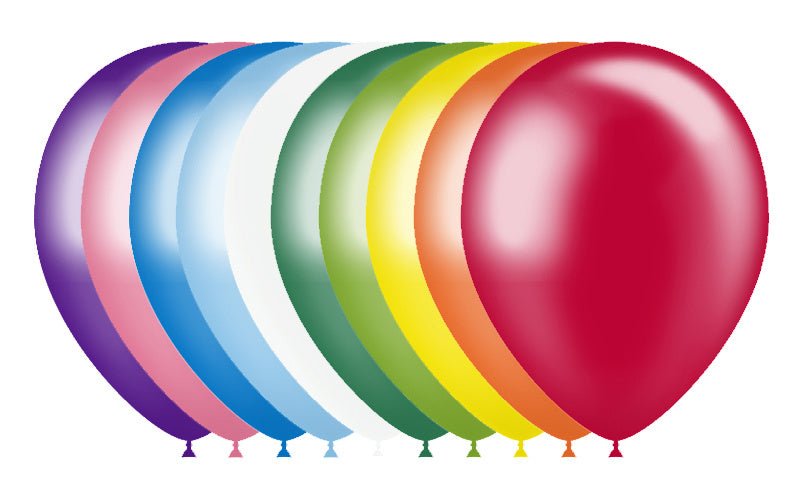 Gekleurde Ballonnen Metallic 25cm 50st van Balloonia koop je bij Partywinkel