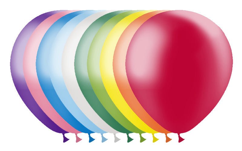 Gekleurde Ballonnen Metallic 30cm 10st van Balloonia koop je bij Partywinkel