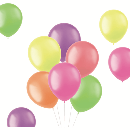 Gekleurde Ballonnen Neon 33cm 10st van Folat koop je bij Partywinkel