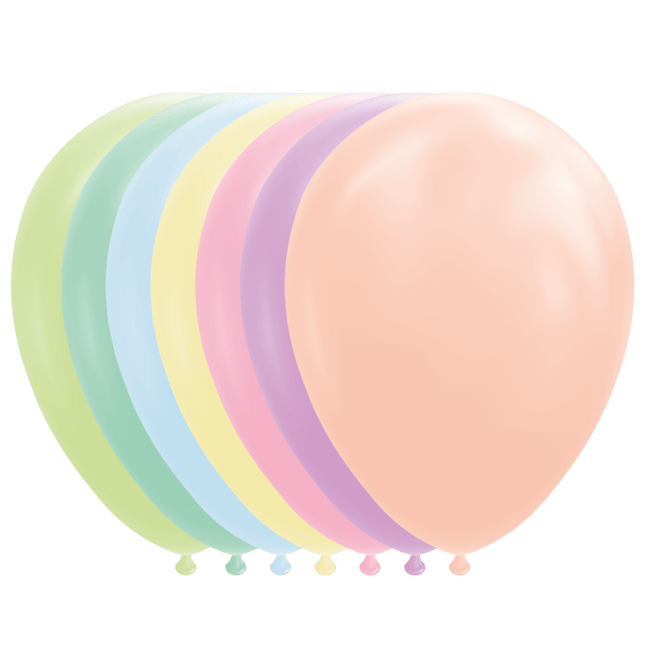 Gekleurde Ballonnen Pastel Macaron 30cm 100st van WeFiesta koop je bij Partywinkel