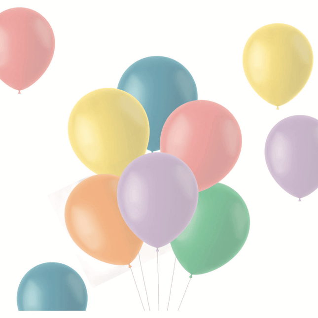 Gekleurde Ballonnen Powder 33cm 50st van Folat koop je bij Partywinkel
