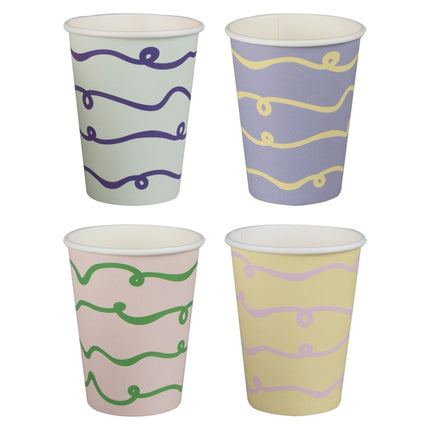 Gekleurde Bekers 8st van Ginger Ray koop je bij Partywinkel
