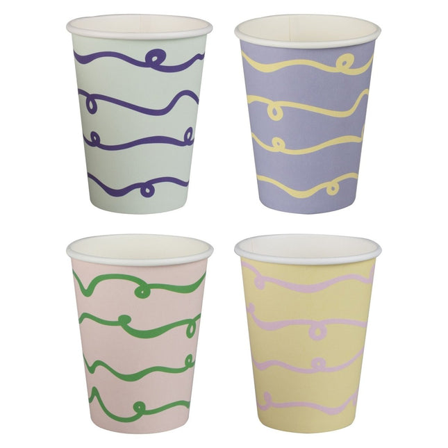 Gekleurde Bekers 8st van Ginger Ray koop je bij Partywinkel