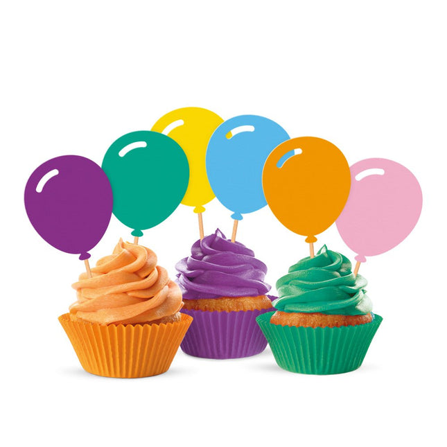 Gekleurde Cocktailprikkers Ballonnen 12st van WeFiesta koop je bij Partywinkel