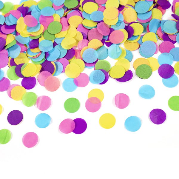 Gekleurde Confetti Kanon Rond 28cm van Riethmueller koop je bij Partywinkel