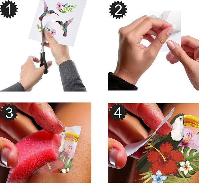 Gekleurde Gezicht Stickers Hawaii 14cm van Fiestas Guirca koop je bij Partywinkel