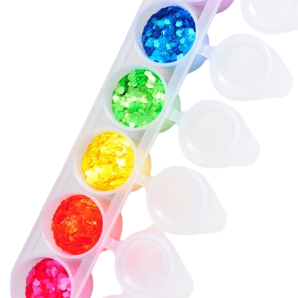 Gekleurde Glitters Fluorescent 6st van Superstar koop je bij Partywinkel