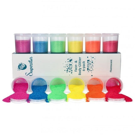 Gekleurde Glitters Regenboog Fluorescent van Superstar koop je bij Partywinkel