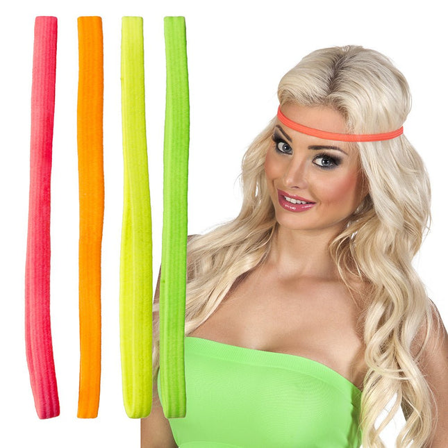 Gekleurde Haarbandjes Elastiek 4st van Boland koop je bij Partywinkel