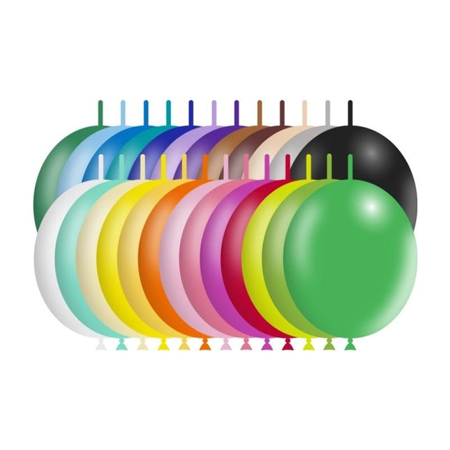 Gekleurde Knoopballonnen 15cm 100st van Balloonia koop je bij Partywinkel