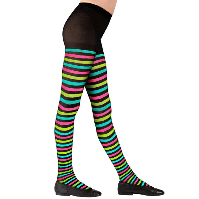 Gekleurde Maillot Kind Streepjes van Widmann koop je bij Partywinkel