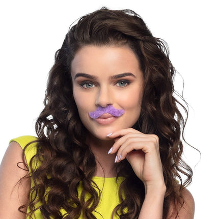 Gekleurde Nep Snor 5st van Boland koop je bij Partywinkel