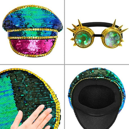 Gekleurde Pet Pailletten Met Bril van Widmann koop je bij Partywinkel