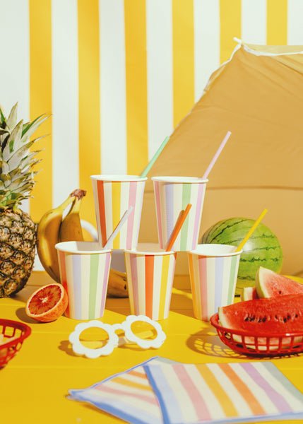 Gekleurde Rietjes Met Borsteltje 20cm 30st van Partydeco koop je bij Partywinkel