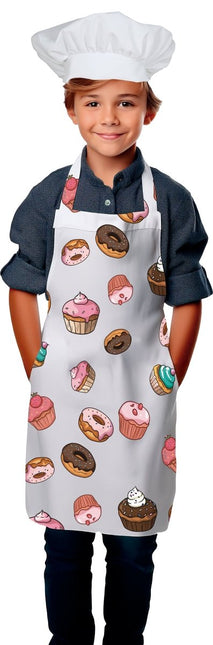 Gekleurde Schort Kind Cupcakes van Fiestas Guirca koop je bij Partywinkel